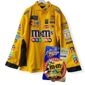 Nascar Kyle Busch M&Ms Unisex 2019 Uniform Snap Up Pit Jacket Size 3XL Bundle